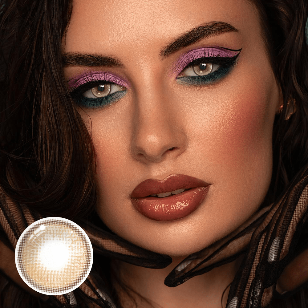 Garnet Brown Coloured Contact Lenses Secondary image