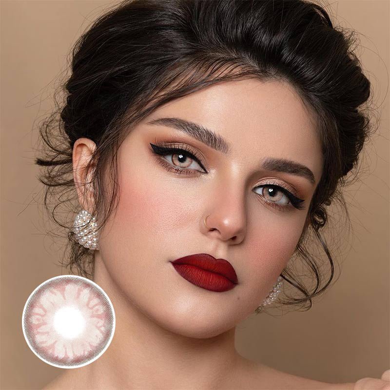 Gem Pink Coloured Contact Lenses Secondary image