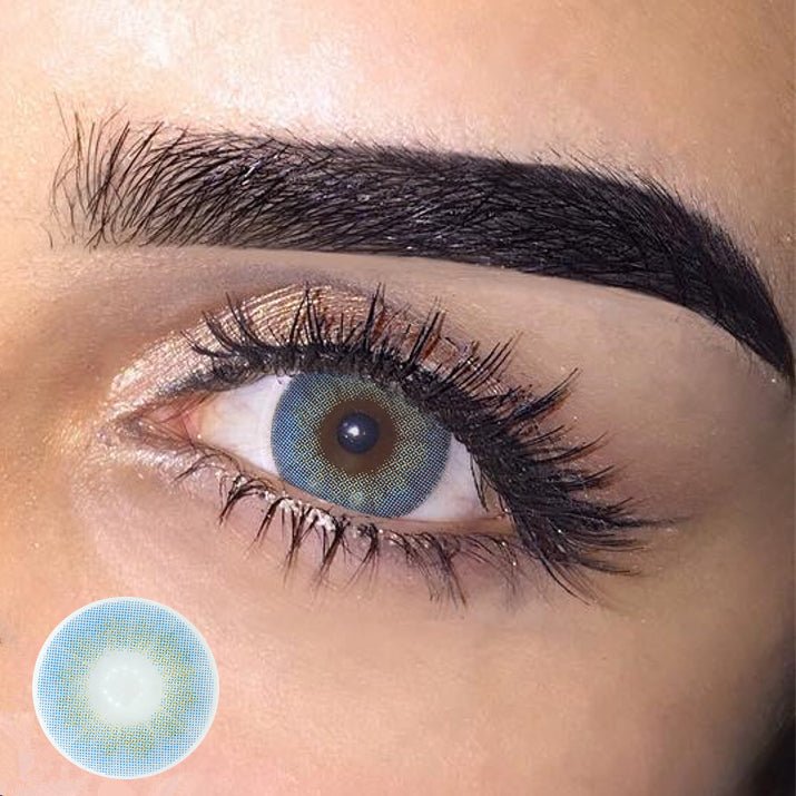 Genkai Blue Prescription Coloured Contact Lenses - BEAUEYE (UK) Main image