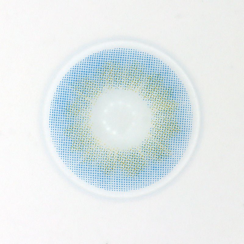 Genkai Blue Prescription Coloured Contact Lenses Secondary image