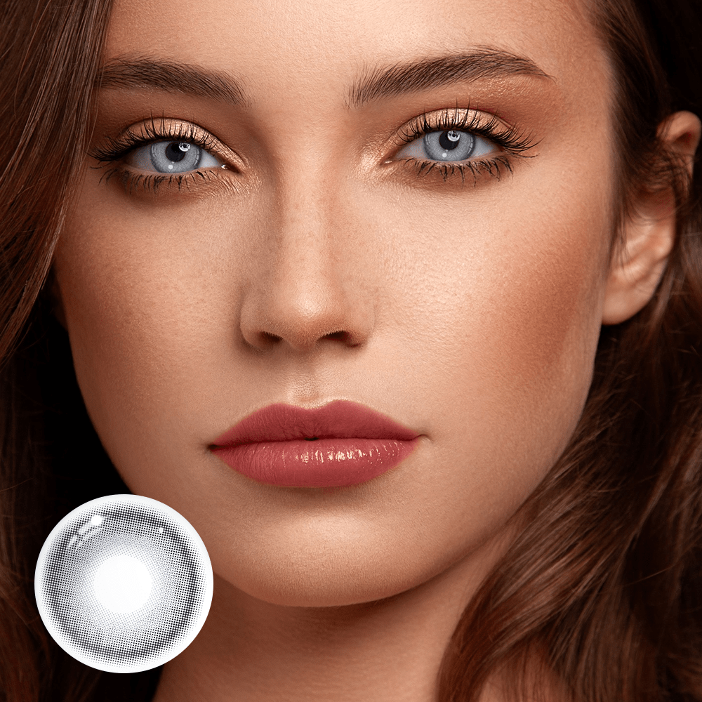 Geranium Blue Coloured Contact Lenses Secondary image