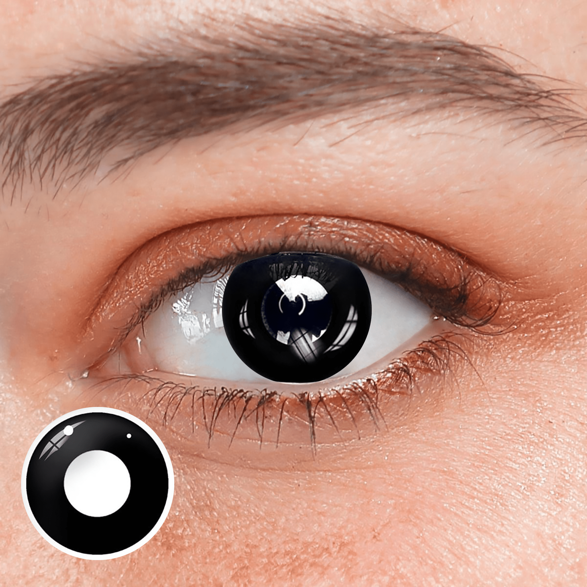 Halloween black block Prescription Coloured Contact Lenses - BEAUEYE (UK) Main image