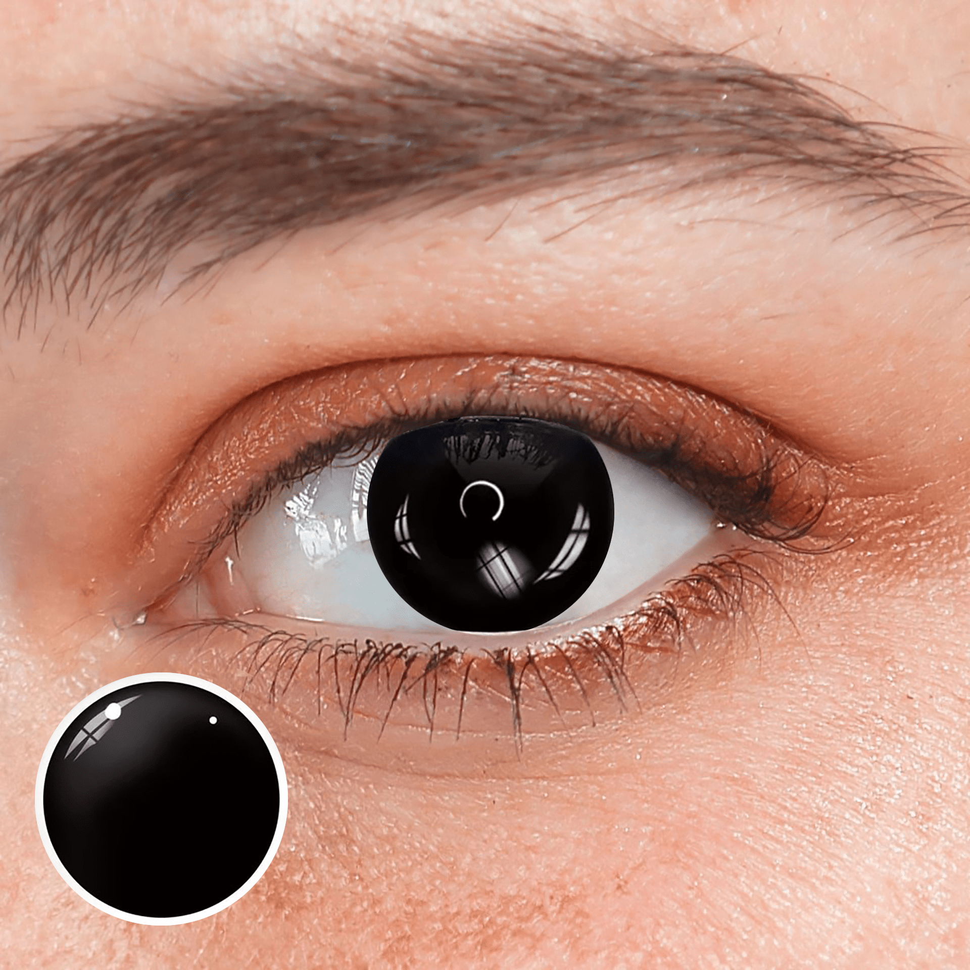 Halloween Blackout Coloured Contact Lenses - BEAUEYE (UK) Main image