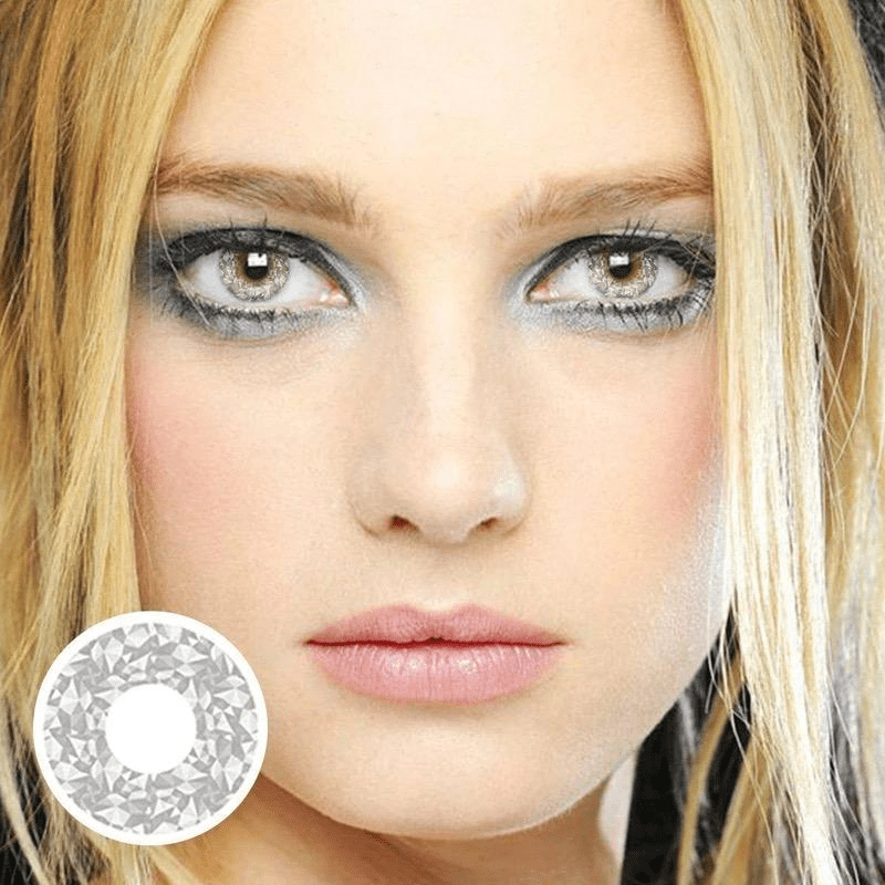 Halloween Blinking Lighten Gray Coloured Contact Lenses Secondary image