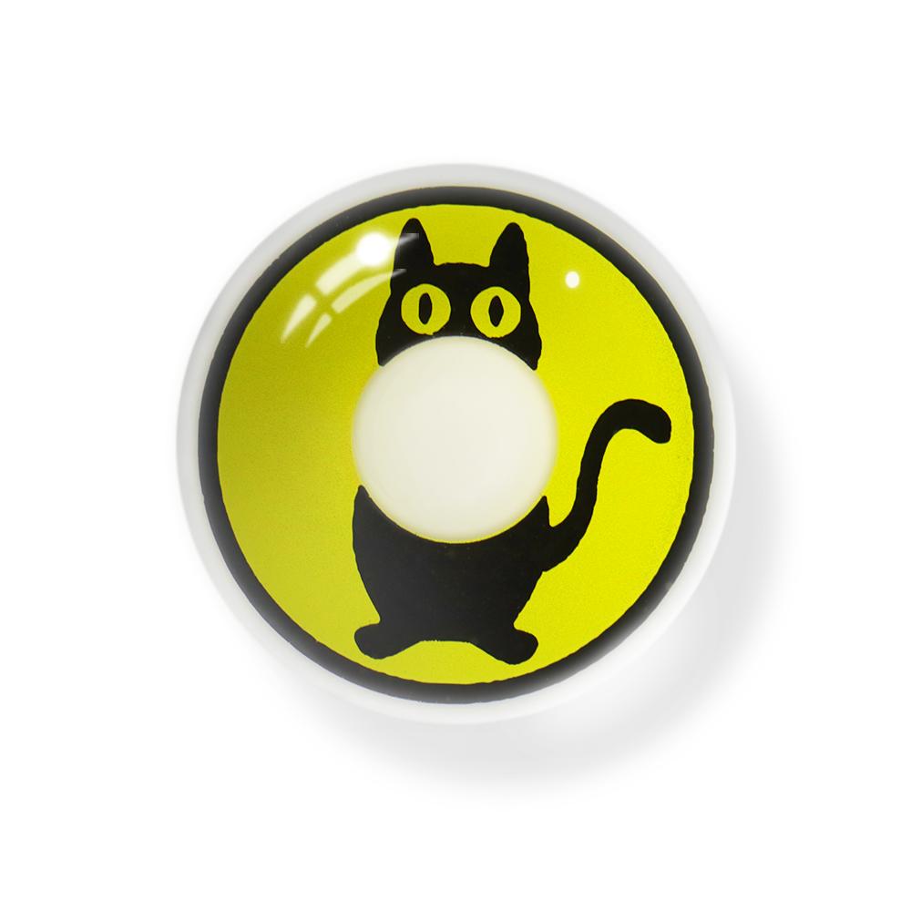 Halloween Cat Black Coloured Contact Lenses Secondary image