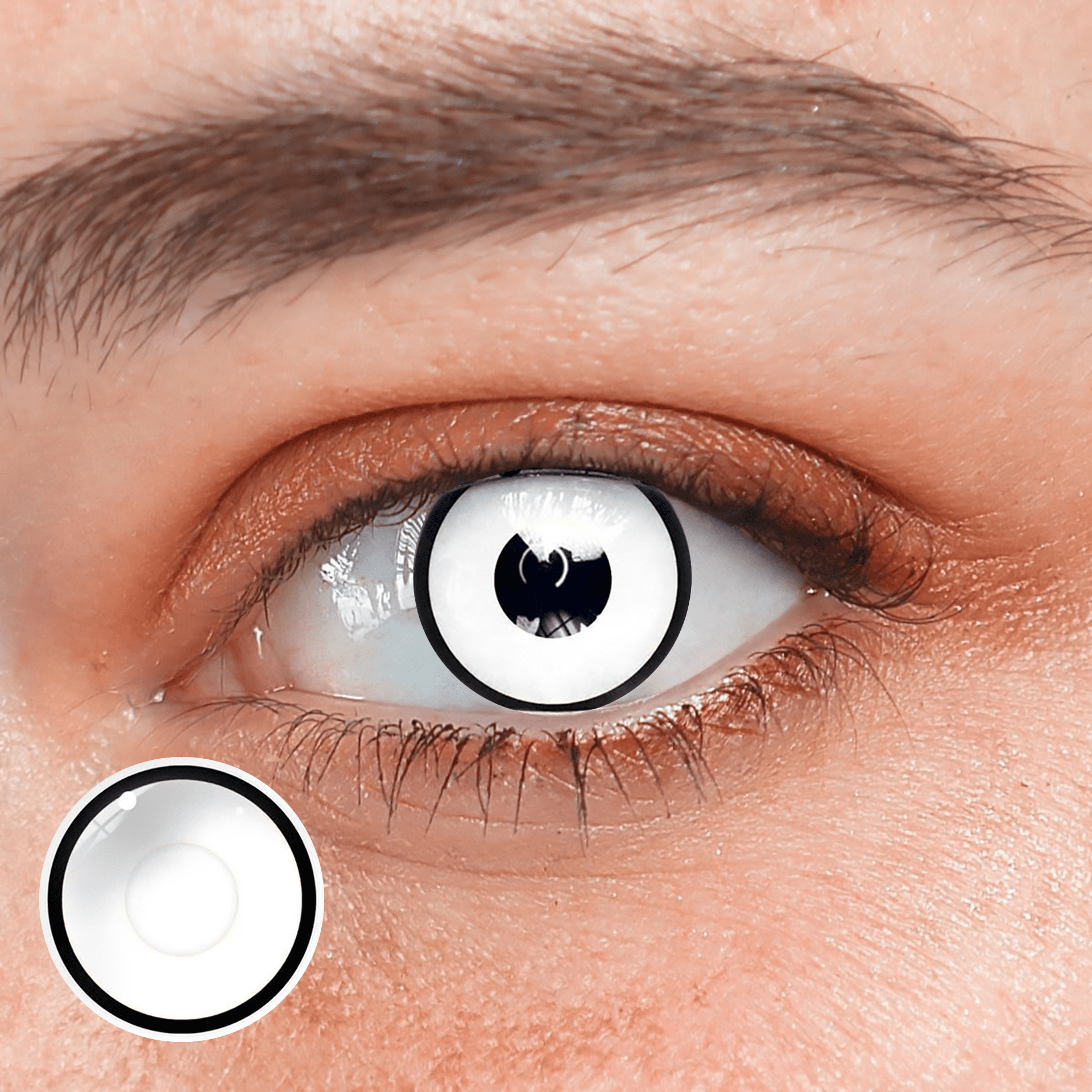 Halloween Cosplay White Manson Prescription Coloured Contact Lenses - BEAUEYE (UK) Main image