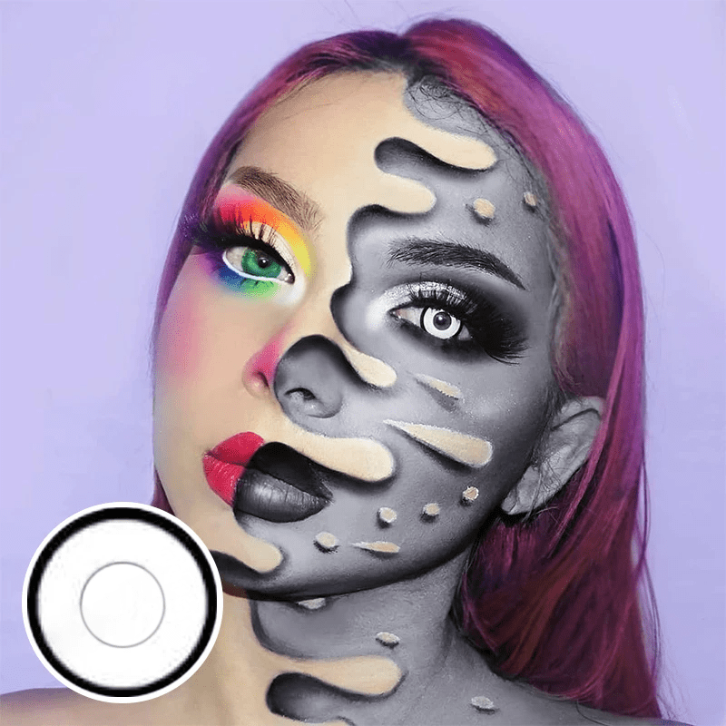 Halloween Cosplay White Manson Prescription Coloured Contact Lenses Secondary image