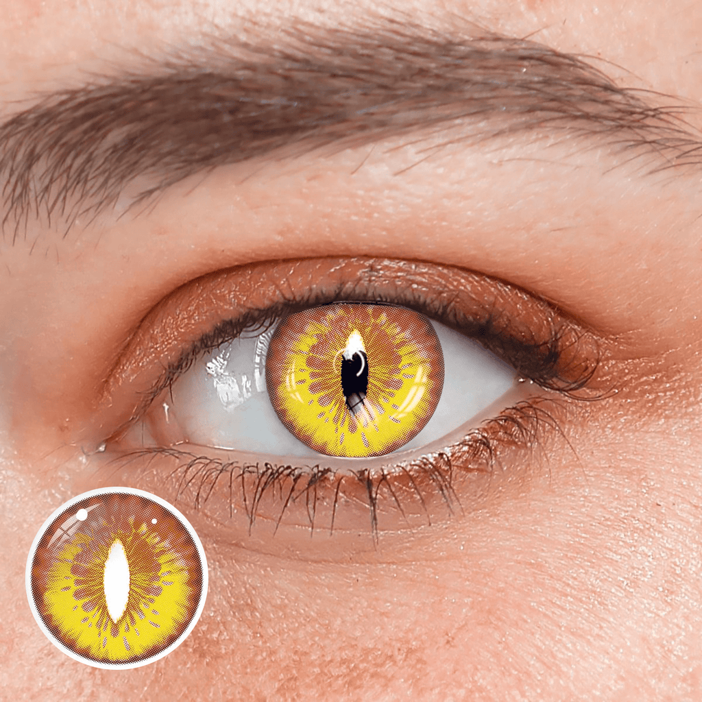 Halloween DragonMaid Yellow Coloured Contact Lenses - BEAUEYE (UK)