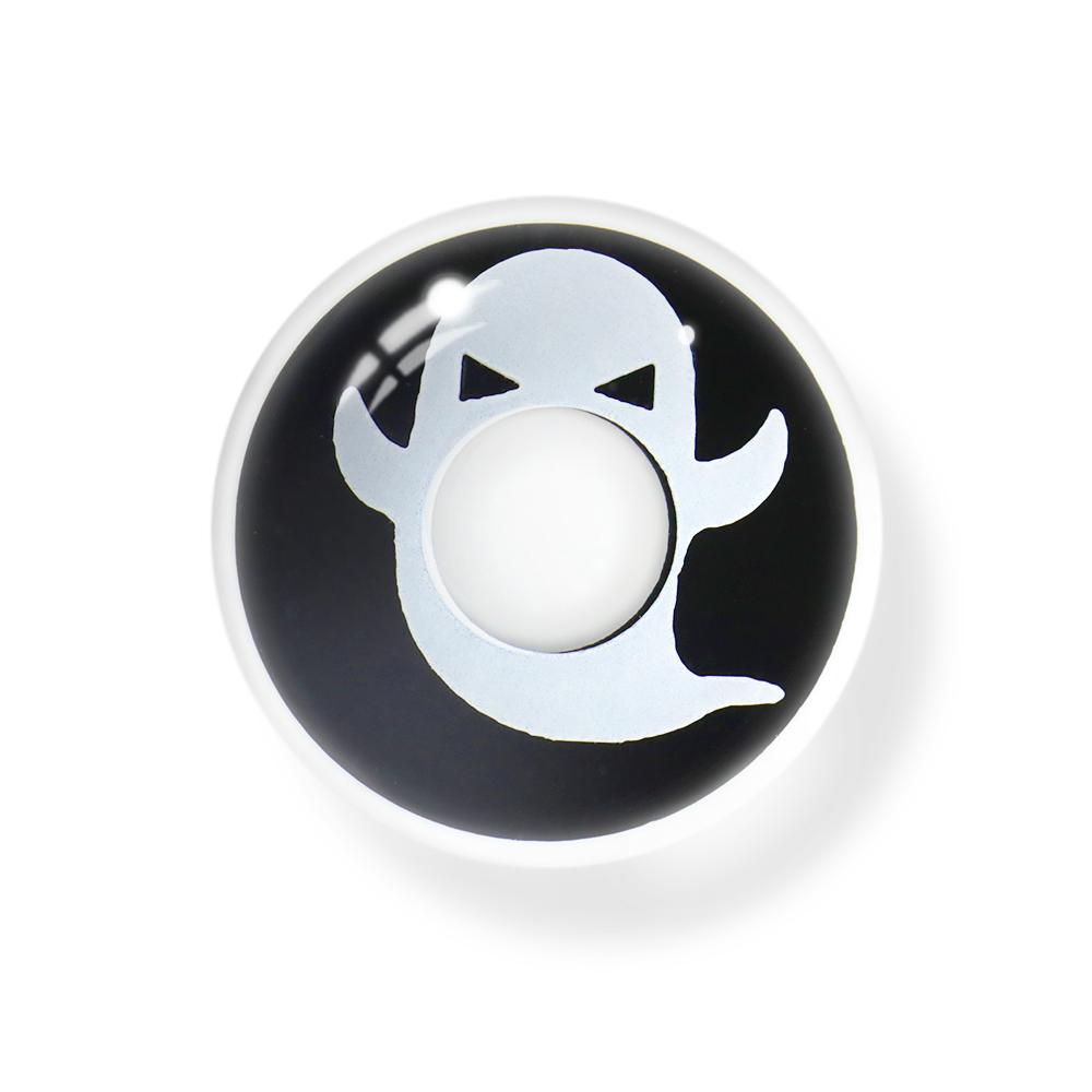 Halloween Ghost White Coloured Contact Lenses Secondary image