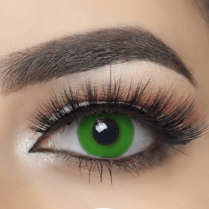 Halloween Greenout Coloured Contact Lenses Secondary image