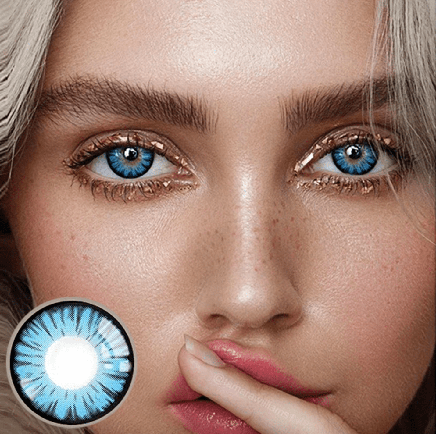 Halloween Miracle Tinged Blue Prescription Coloured Contact Lenses - BEAUEYE (UK) Main image