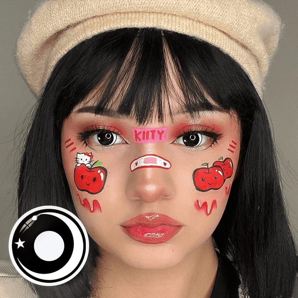 Halloween Moon star - White Contact Lenses - BEAUEYE (UK)