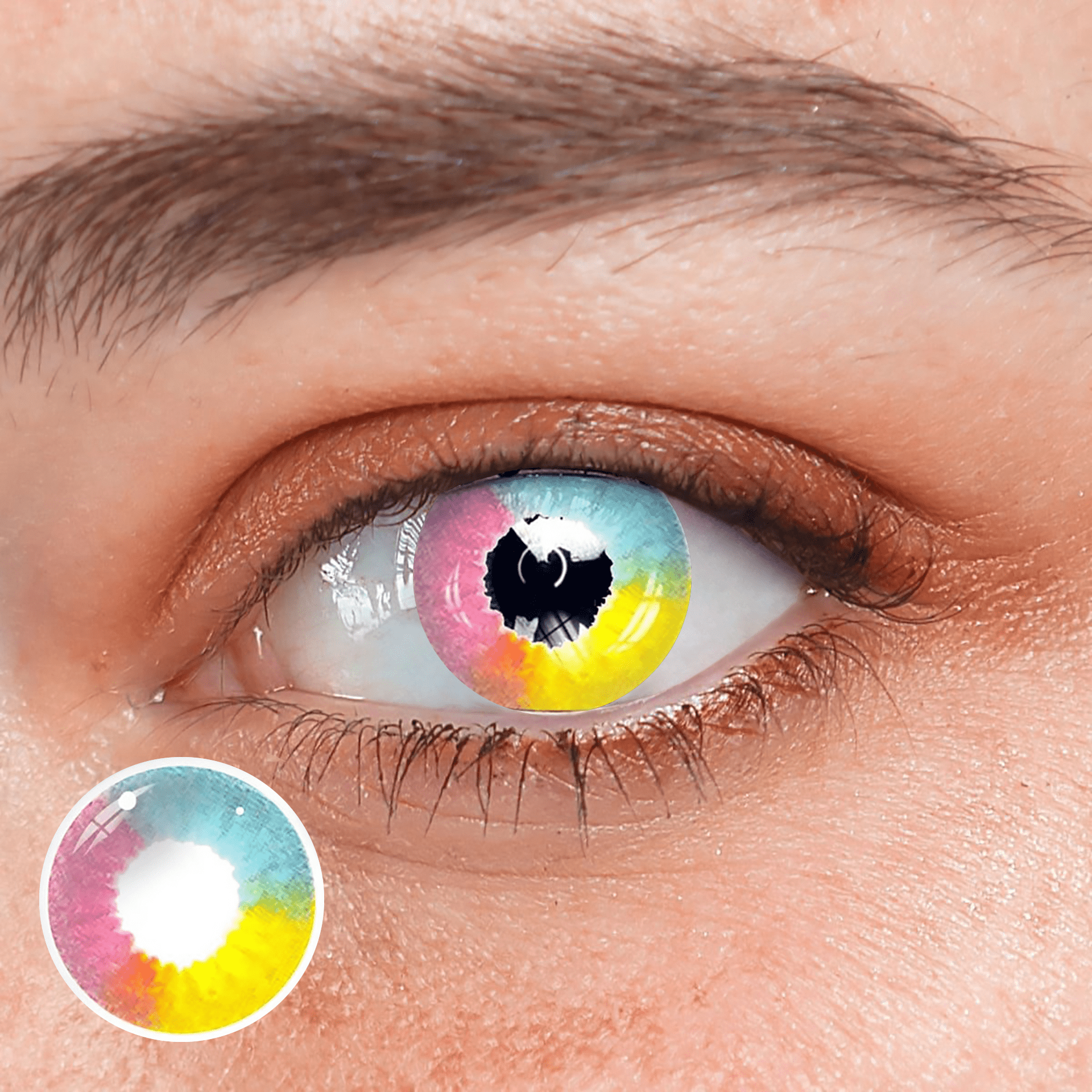 Halloween Rainbow Multi Rainbow Coloured Contact Lenses - BEAUEYE (UK) Main image