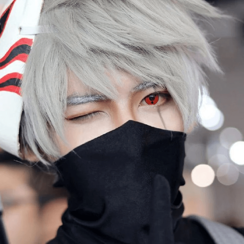 Halloween Red Sasuke Uchiha Coloured Contact Lenses Secondary image