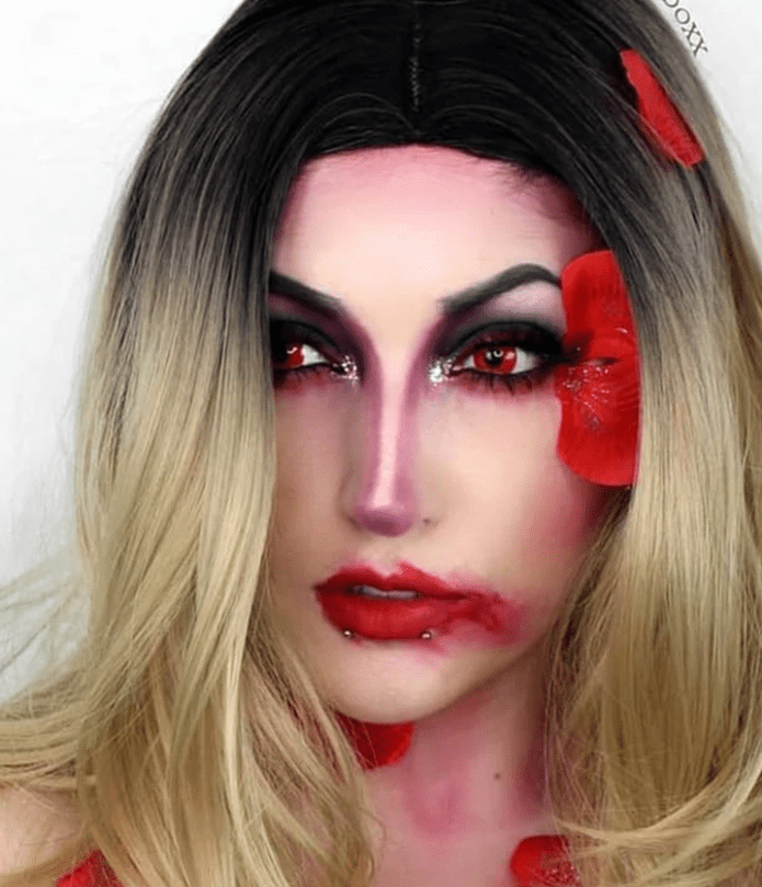 Halloween Redout Prescription Coloured Contact Lenses Secondary image