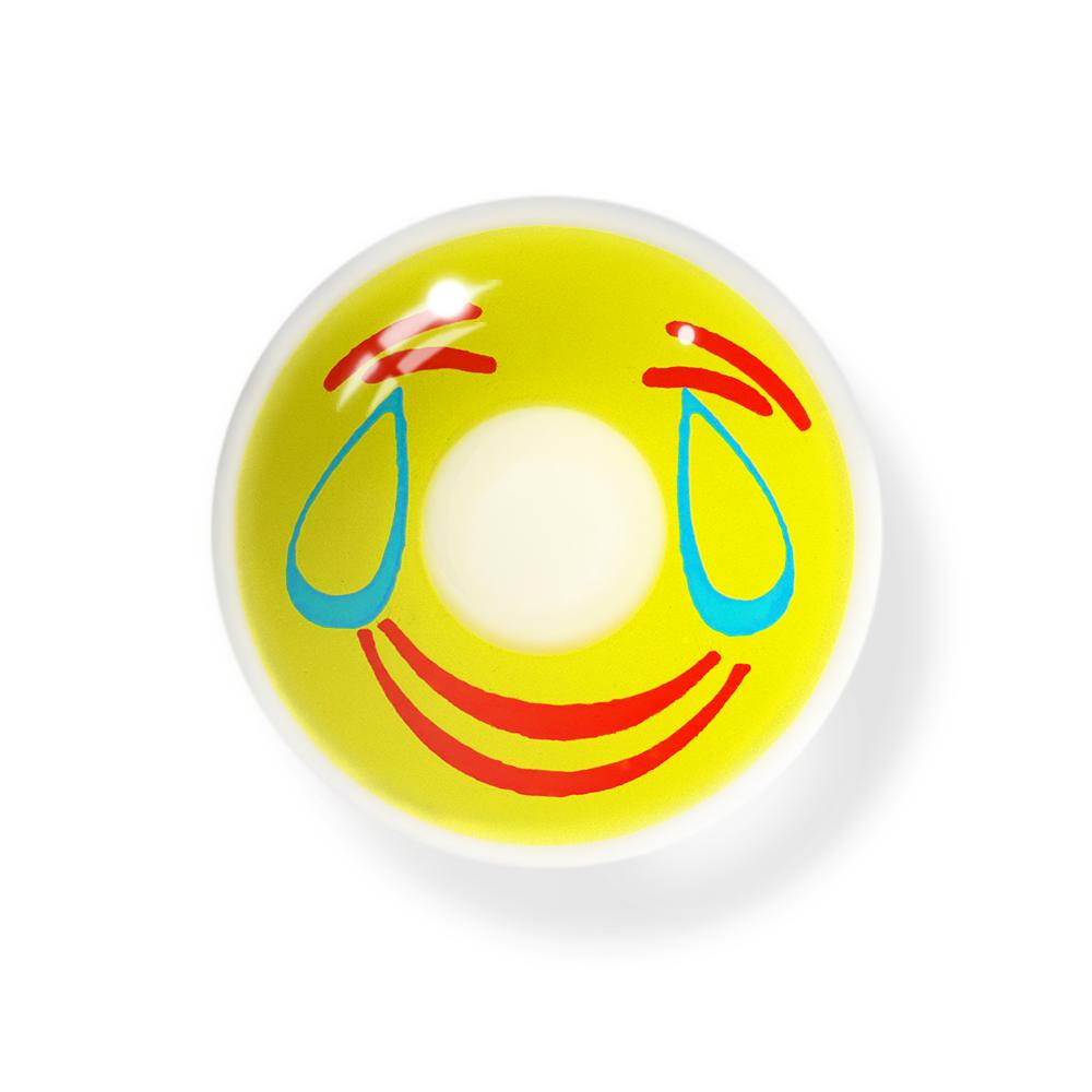 Halloween Smile Yellow Coloured Contact Lenses Secondary image