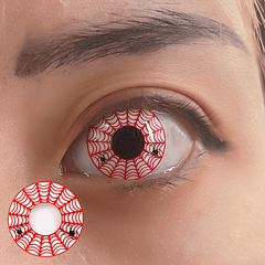 Halloween Spider Web Red Contact Lenses - BEAUEYE (UK)