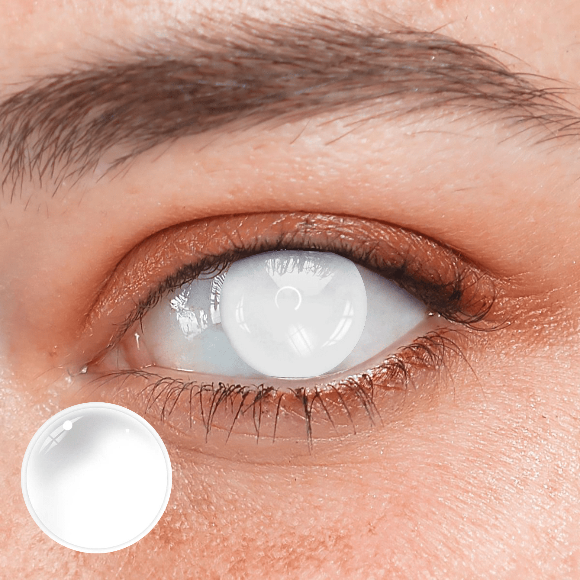 Halloween White out Coloured Contact Lenses - BEAUEYE (UK) Main image
