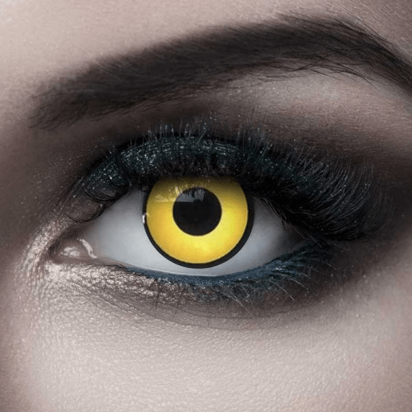 Halloween Yellow Manson Coloured Contact Lenses Secondary image