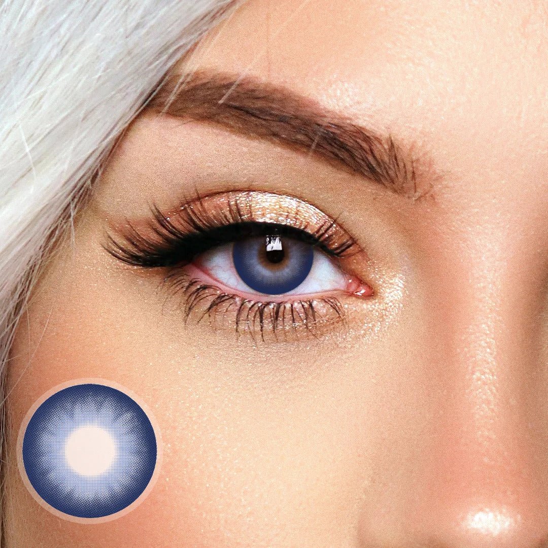 Helena Dark Blue Coloured Contact Lenses - BEAUEYE (UK) Main image
