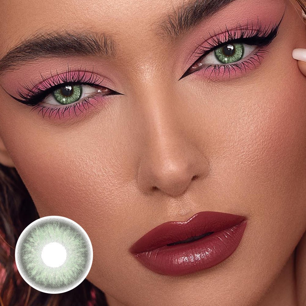 Helena Green Coloured Contact Lenses Secondary image