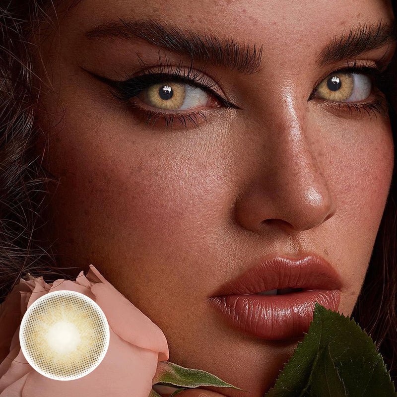 Hesper Brown Prescription Coloured Contact Lenses Secondary image