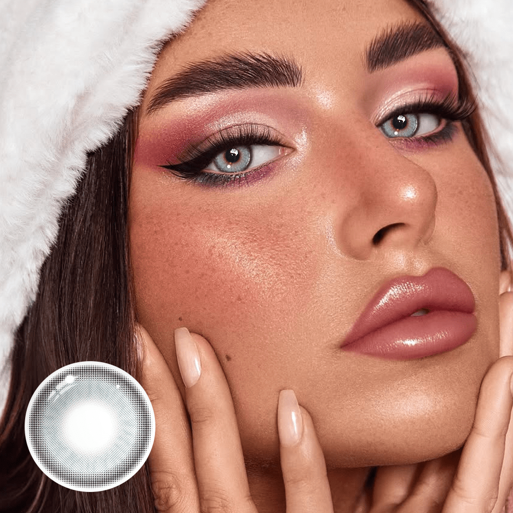Himalaya Light Blue Prescription Coloured Contact Lenses Secondary image