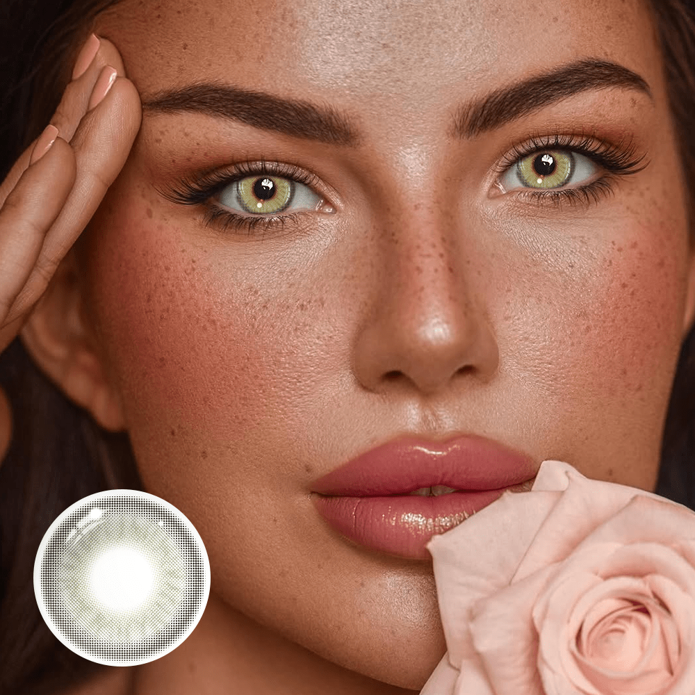 Himalaya Light Green Prescription Coloured Contact Lenses Secondary image