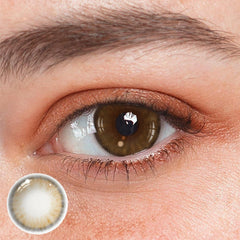 Hinata Fresh Hazel Brown Prescription Coloured Contact Lenses - BEAUEYE (UK)