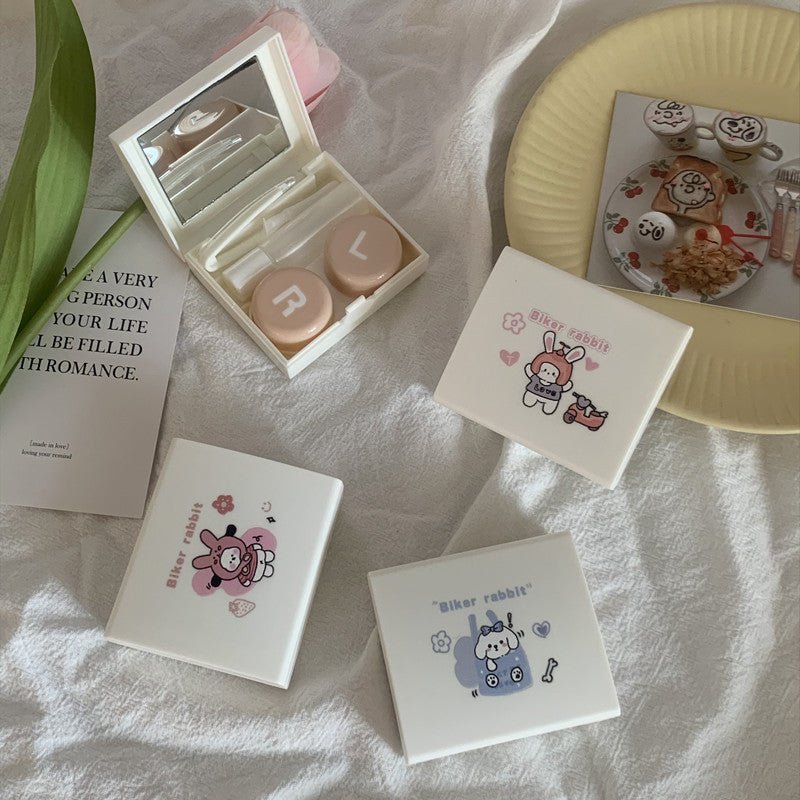 Ins Creative Niche Cute Rabbit Colored Contact Lens Case Secondary image