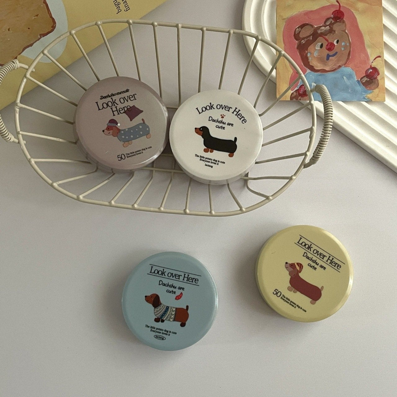 Ins Cute Dog Colored Contact Lens Case - BEAUEYE (UK) Main image