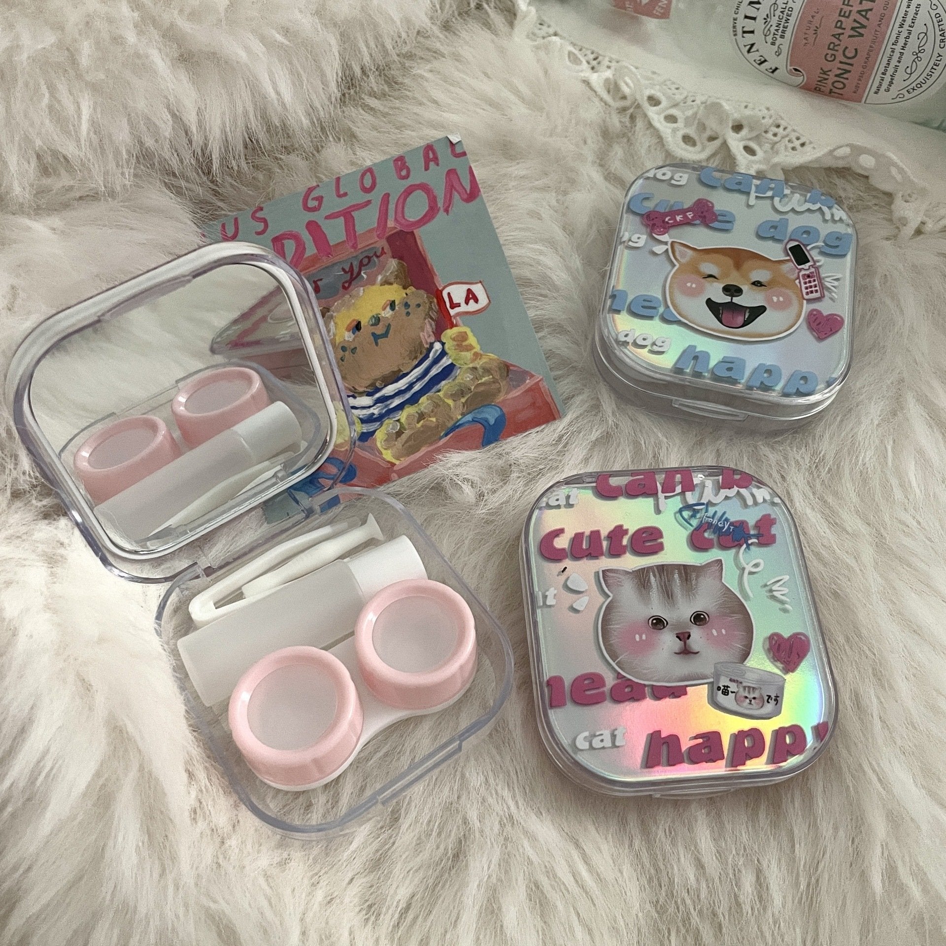 Ins Cute Laser Colored Contact Lens Case - BEAUEYE (UK)