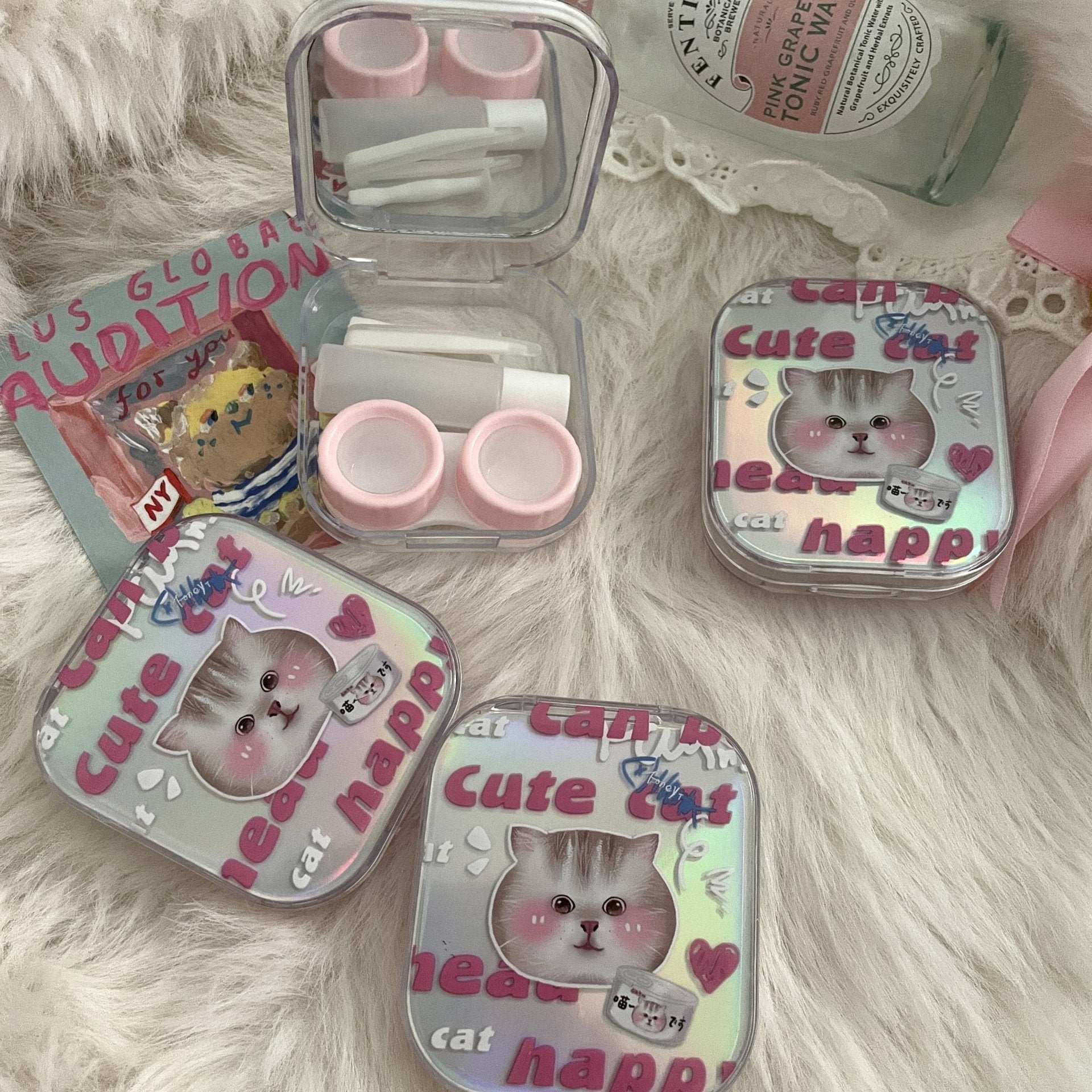 Ins Cute Laser Colored Contact Lens Case - BEAUEYE (UK)