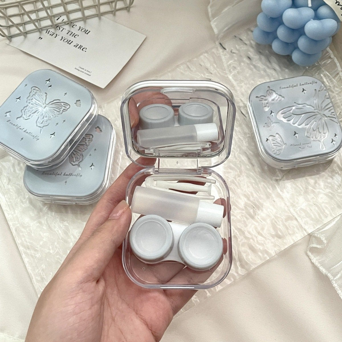 Ins Like Fish Cold Laser Butterflies Colored Contact Lens Case - BEAUEYE (UK)