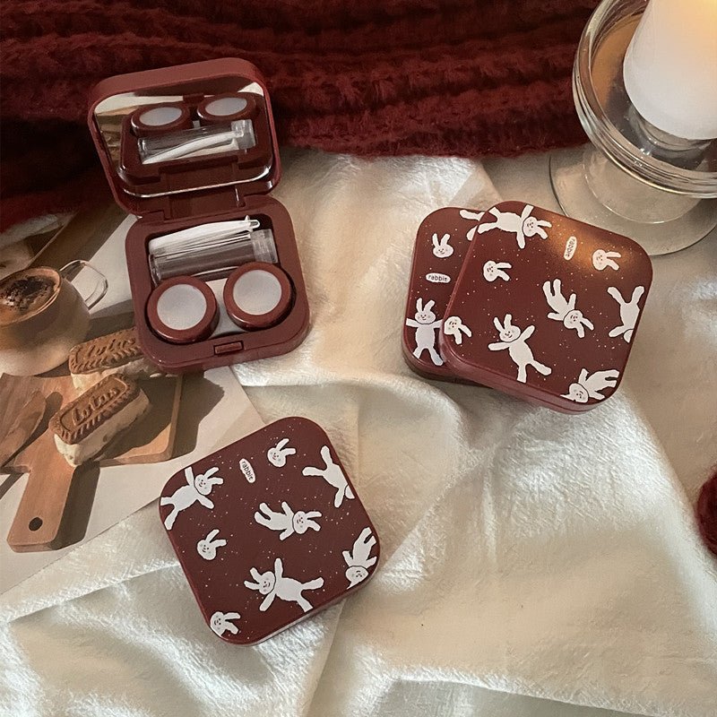INS Niche Design Wine Red Colored Contact Lenses Case - BEAUEYE (UK)