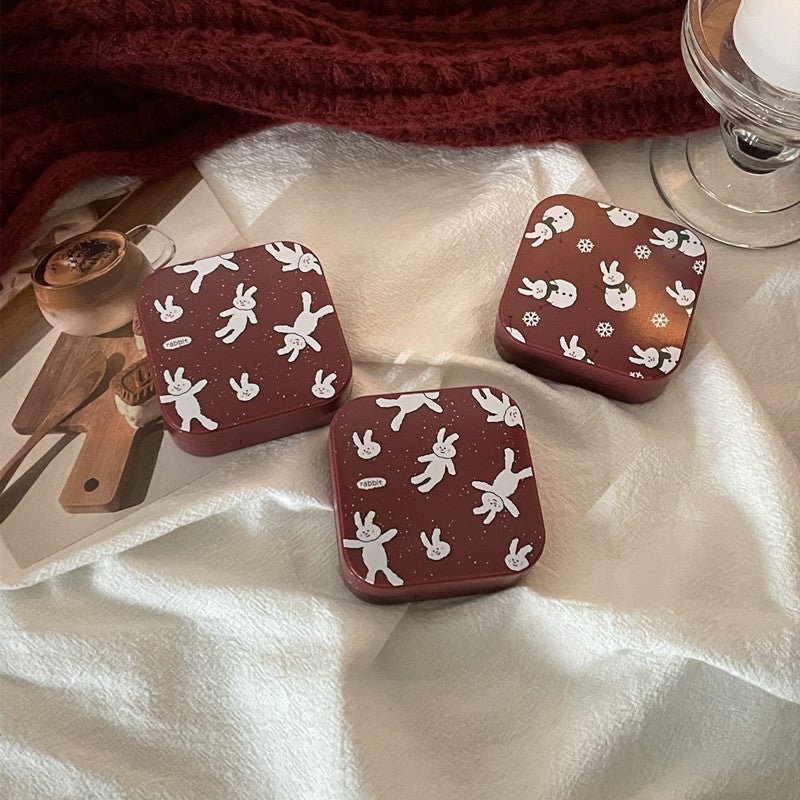 INS Niche Design Wine Red Colored Contact Lenses Case - BEAUEYE (UK)