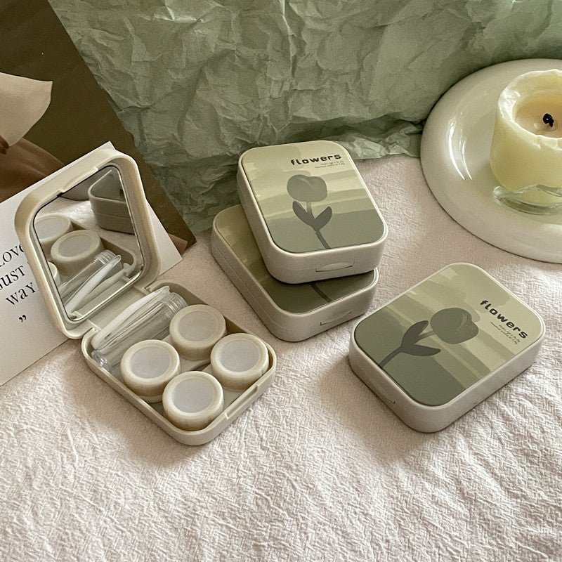 Ins Oil Painting Tulip Colored Contact Lens Case - BEAUEYE (UK)