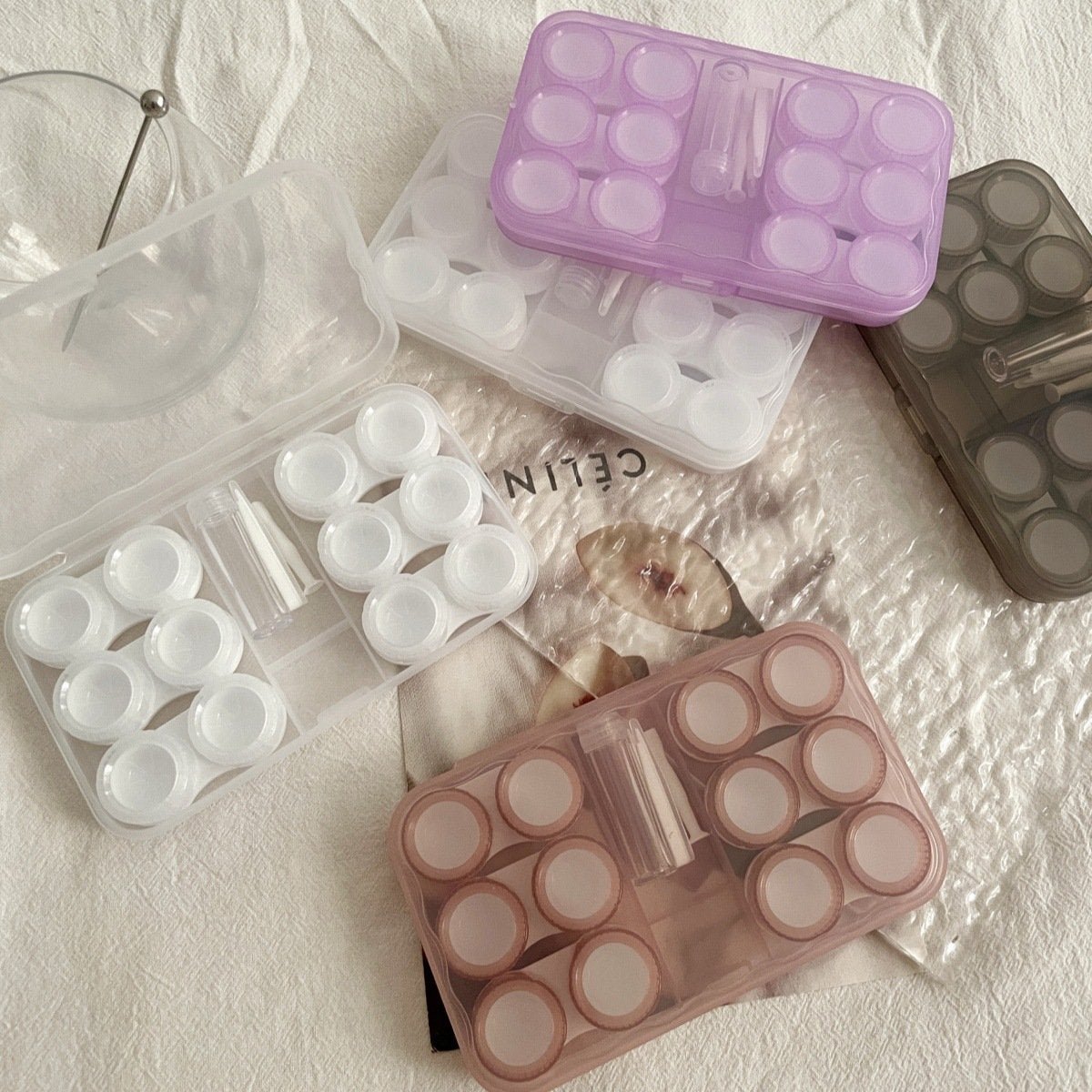 Ins Retro Cold Style Colored Contact Lens Case Secondary image