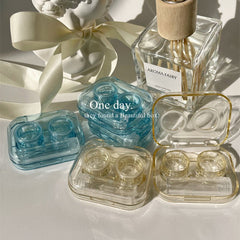 INS Retro Distressed BeigeColored Contact Lens Case - BEAUEYE (UK)