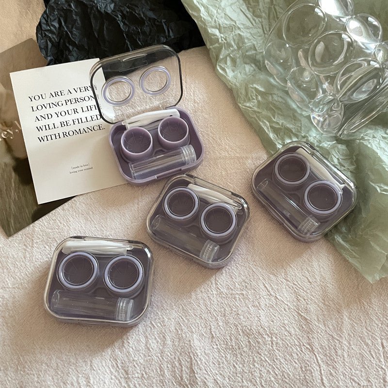 Ins Transparent Mini and Simple Colored Contact Lens Case - BEAUEYE (UK)