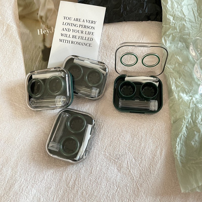 Ins Transparent Mini and Simple Colored Contact Lens Case - BEAUEYE (UK)