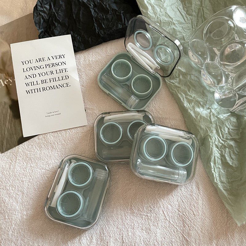 Ins Transparent Mini and Simple Colored Contact Lens Case - BEAUEYE (UK)