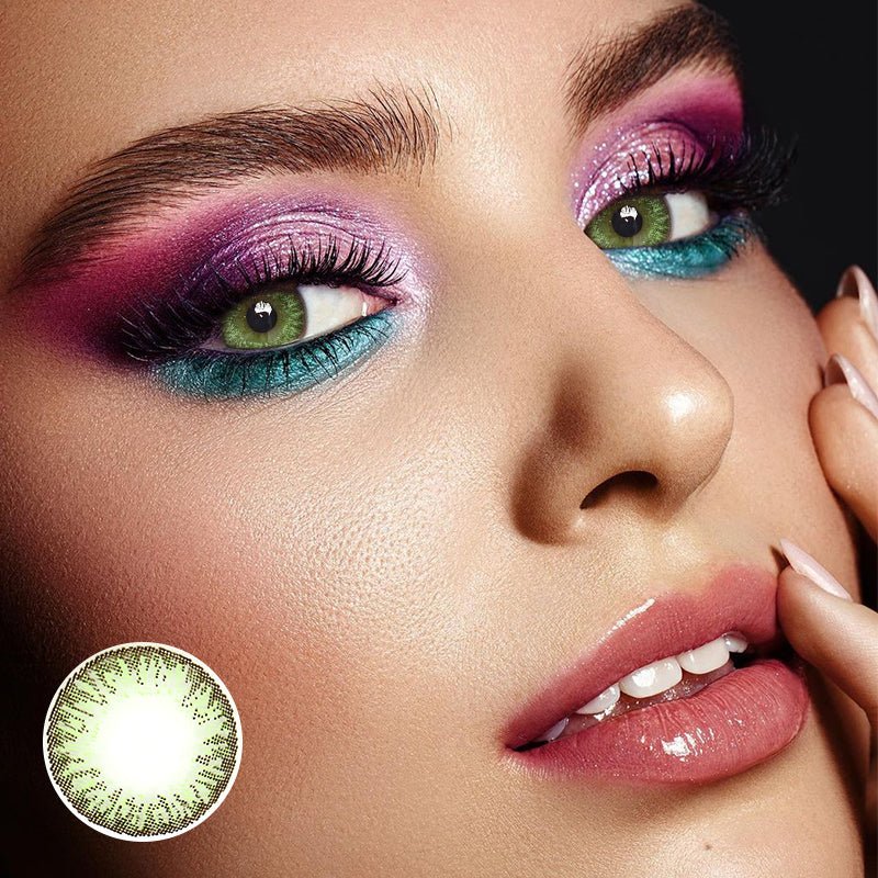 Irene Nut Green Coloured Contact Lenses Secondary image