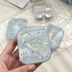 Ins Like Fish Cold Laser Butterflies Colored Contact Lens Case