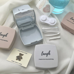 Ins Simple Colored Contact Lens Case