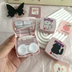 Simple And Cute Colored Contact Lens Case