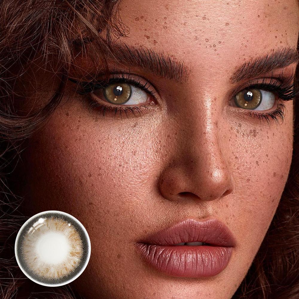 Kohaku Brown Prescription Coloured Contact Lenses Secondary image