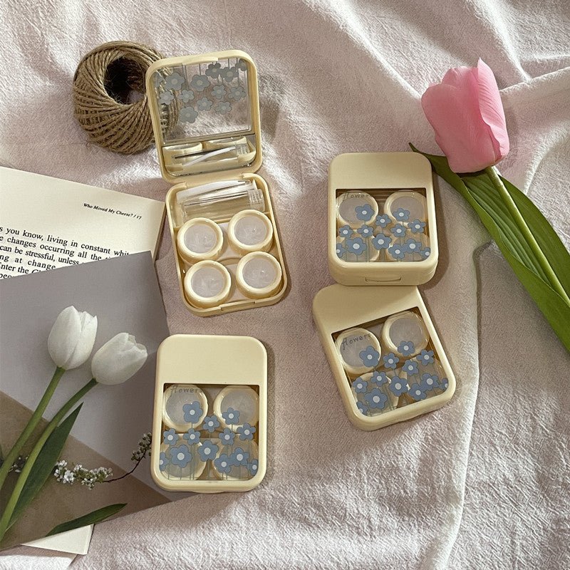 Korean Style Fresh Flowers Colored Contact Lens Case - BEAUEYE (UK)