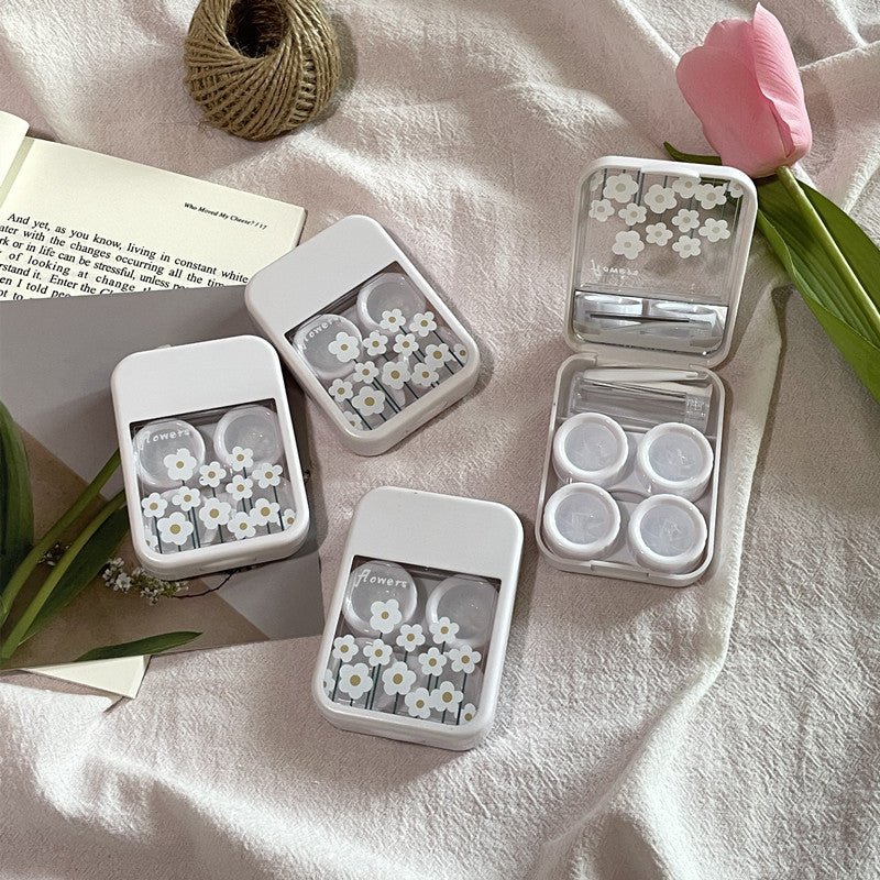 Korean Style Fresh Flowers Colored Contact Lens Case - BEAUEYE (UK)