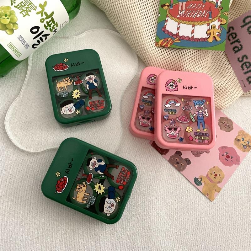 Korean Version Cute Colored Contact Lens Case Secondary image